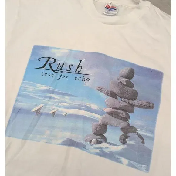 Vintage 90s Rush Test For Echo Album Tour Concert T-shirt - Picture 2 of 7